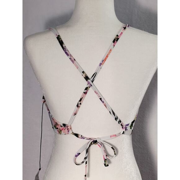 Shade & Shore Bikini Top Women's Sz 36B Multicolor Floral Padded Tropical Print - Picture 6 of 10